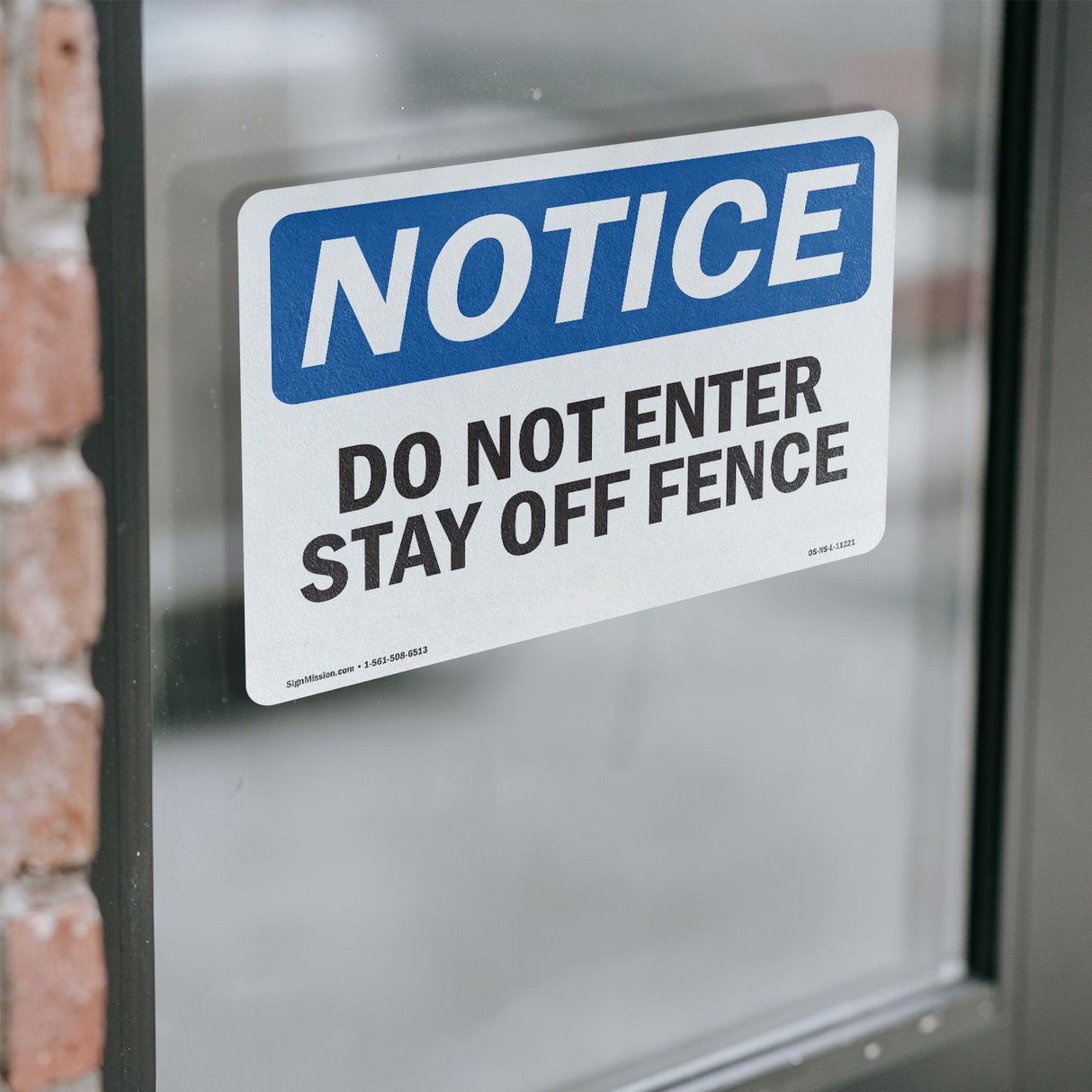 Do Not Enter Stay Off Fence Sign