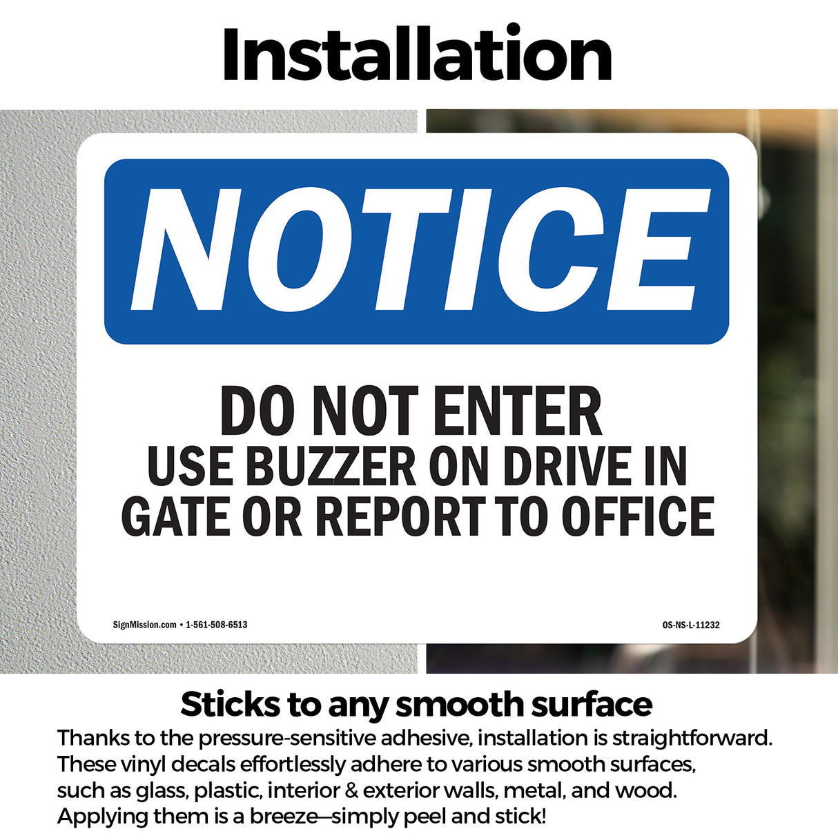 Do Not Enter Use Buzzer On Drive In Gate