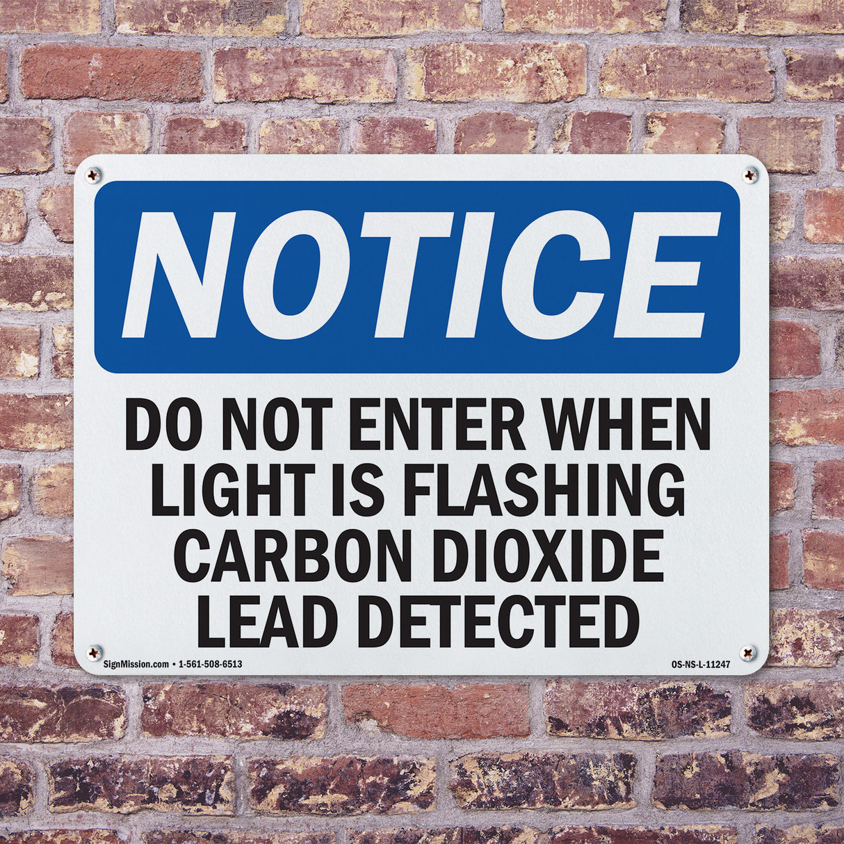 Do Not Enter When Light Is Flashing Carbon Sign