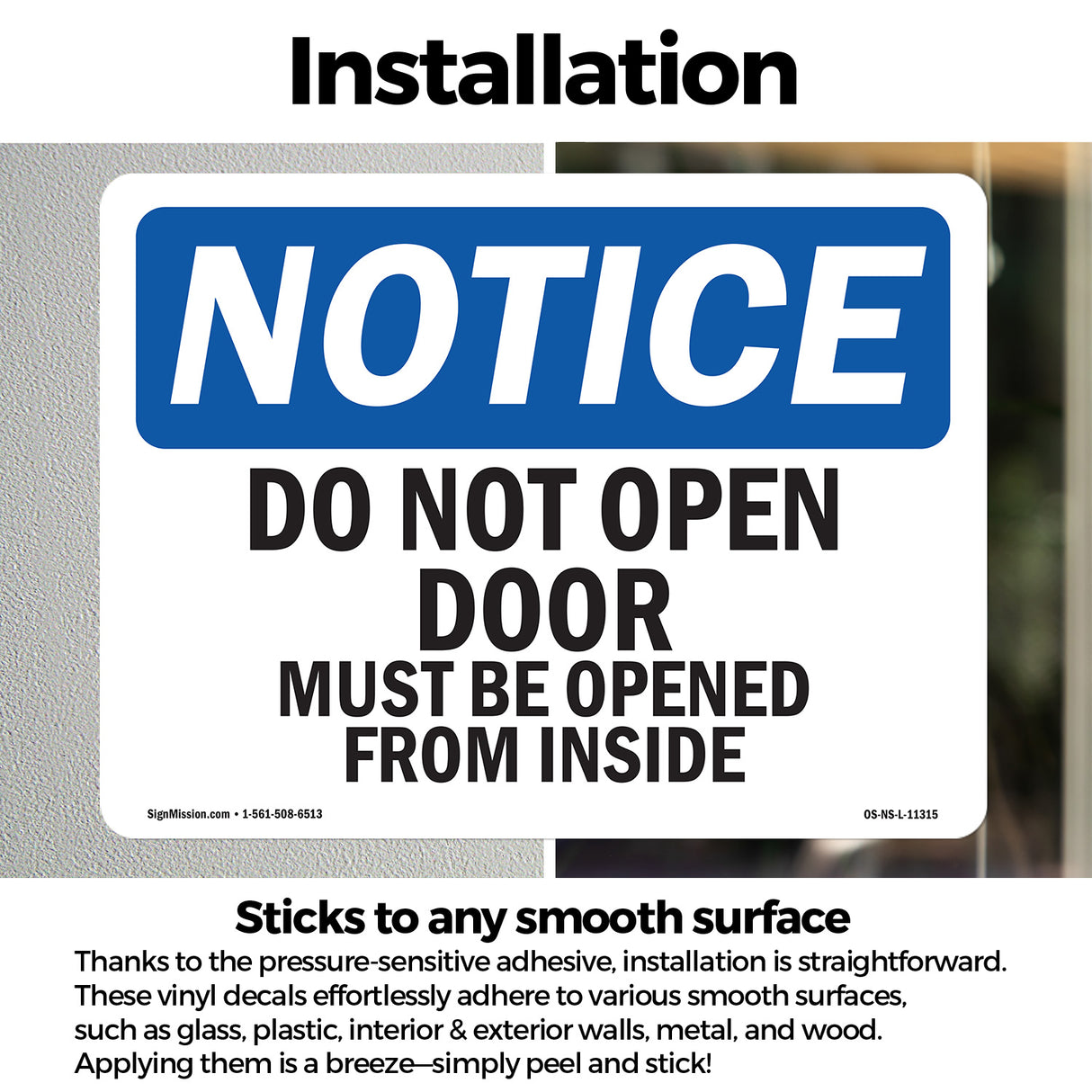 Do Not Open Door Must Be Opened From The Inside