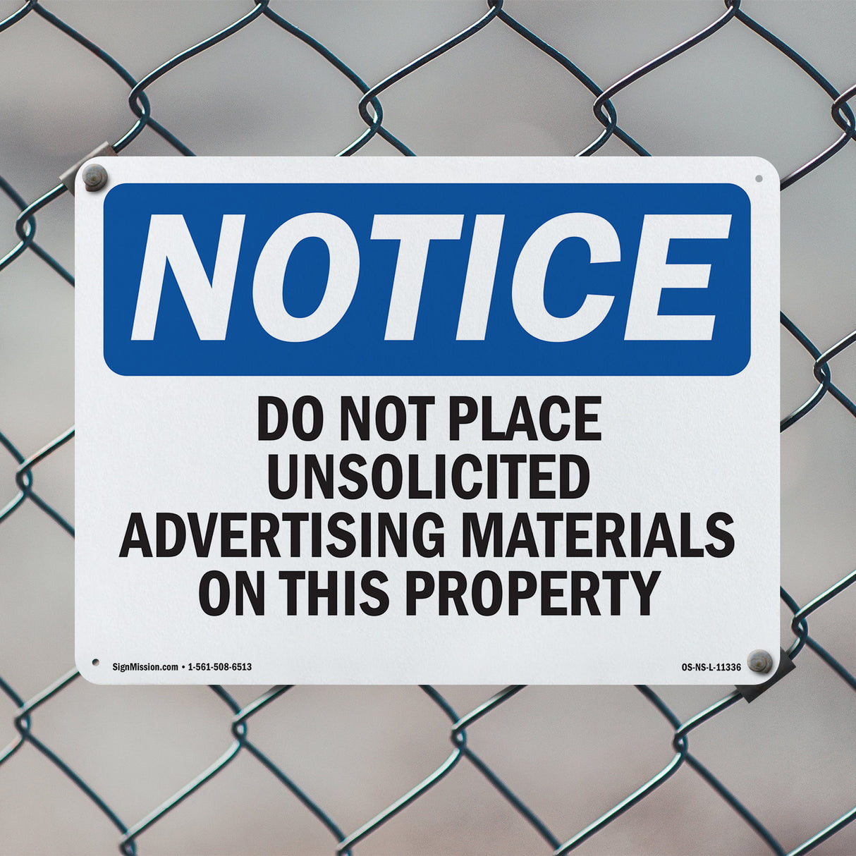 Do Not Place Unsolicited Advertising Materials