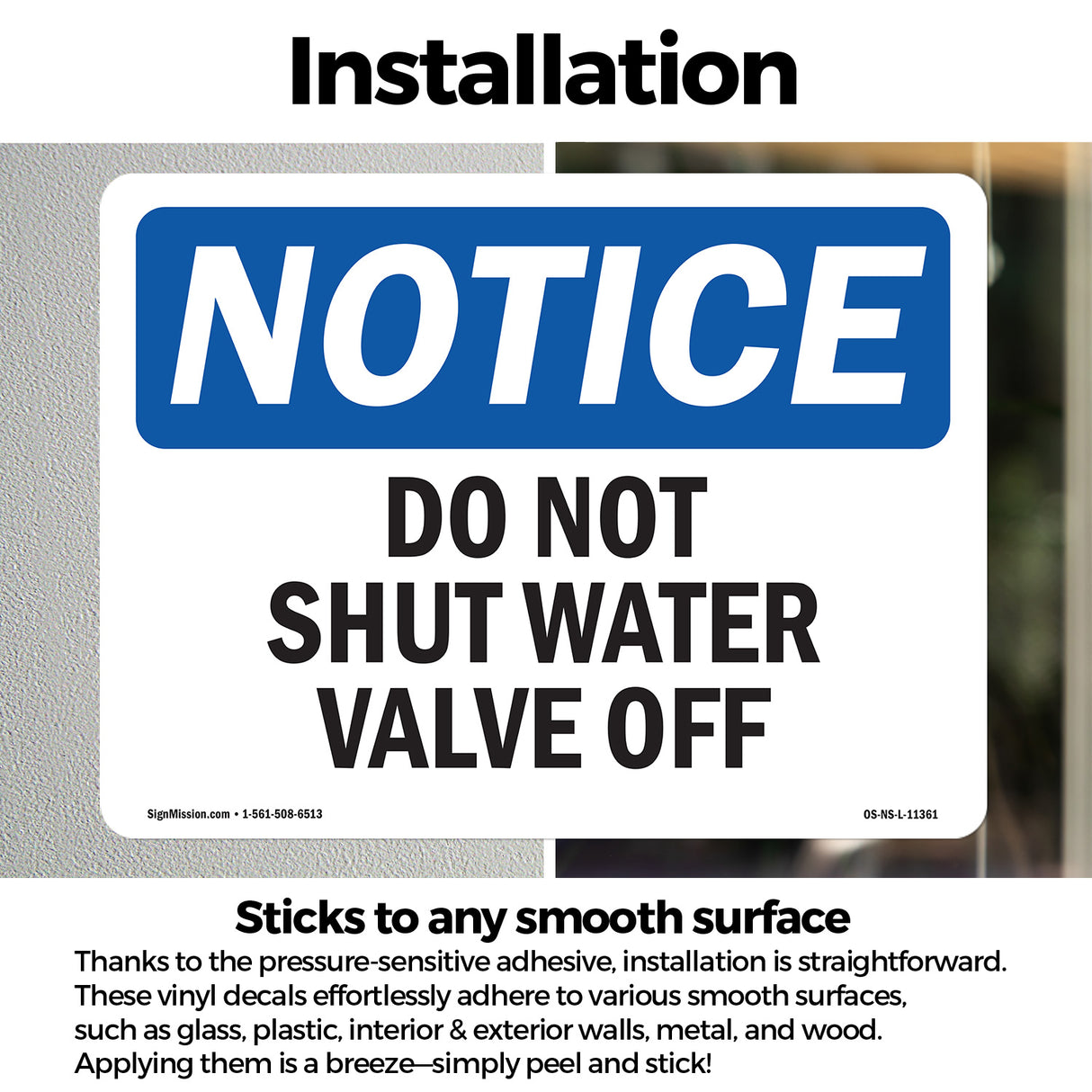 Do Not Shut Water Valve Off
