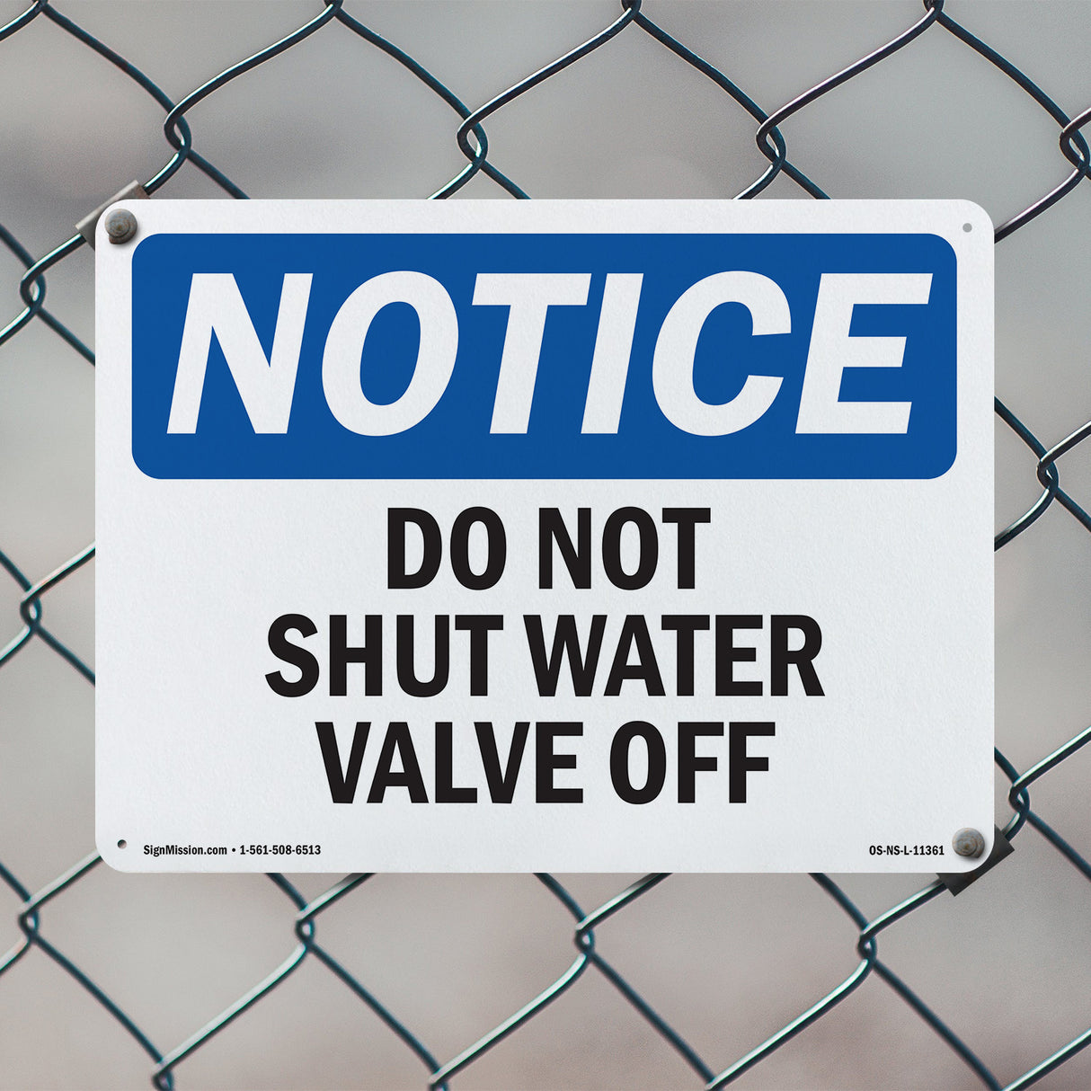 Do Not Shut Water Valve Off