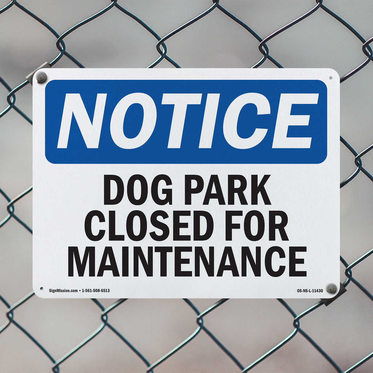 Dog Park Closed For Maintenance