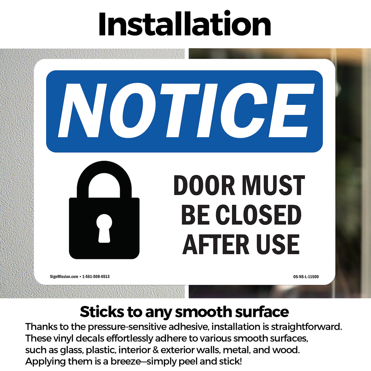 Door Must Be Locked After Use