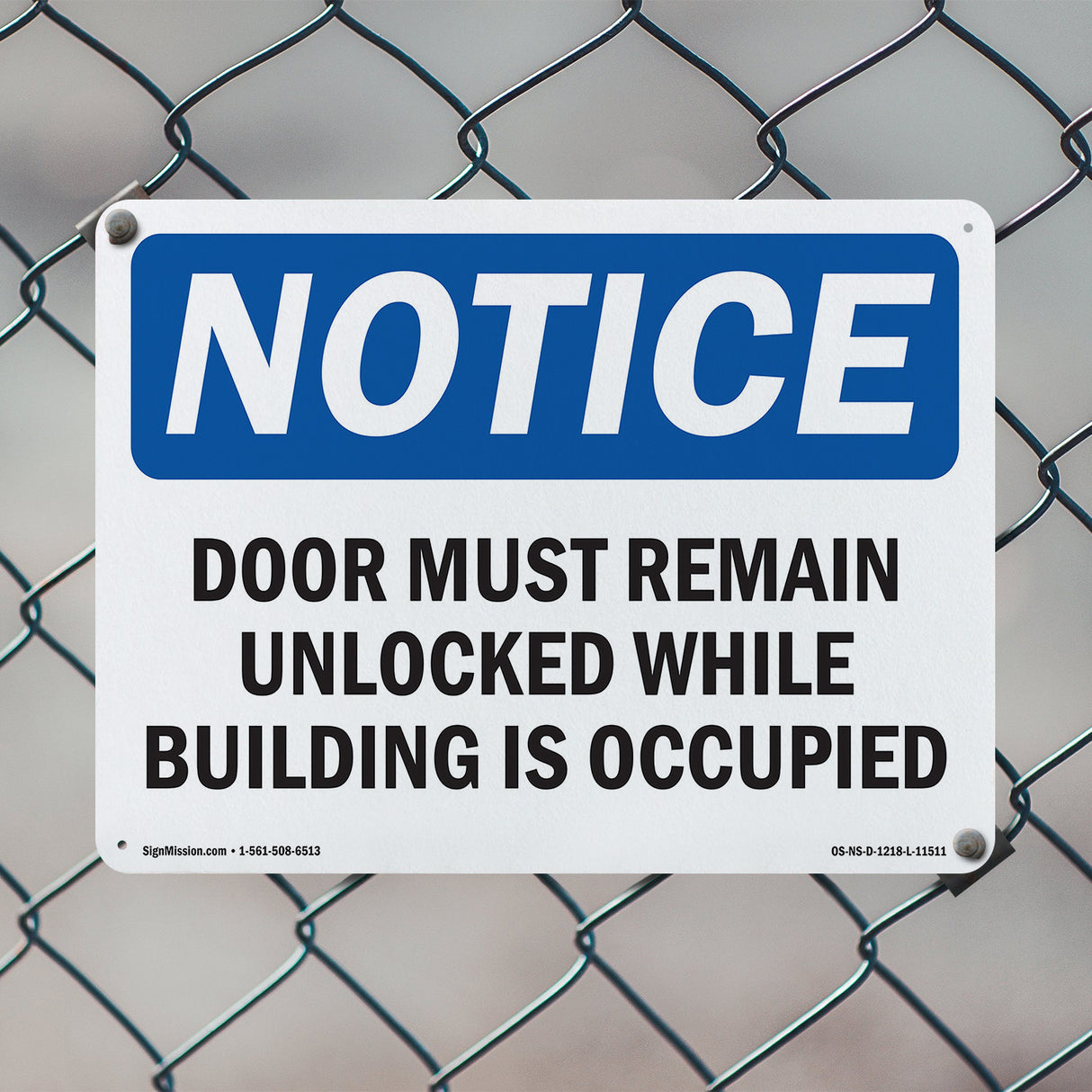 Door Must Remain Unlocked While Building