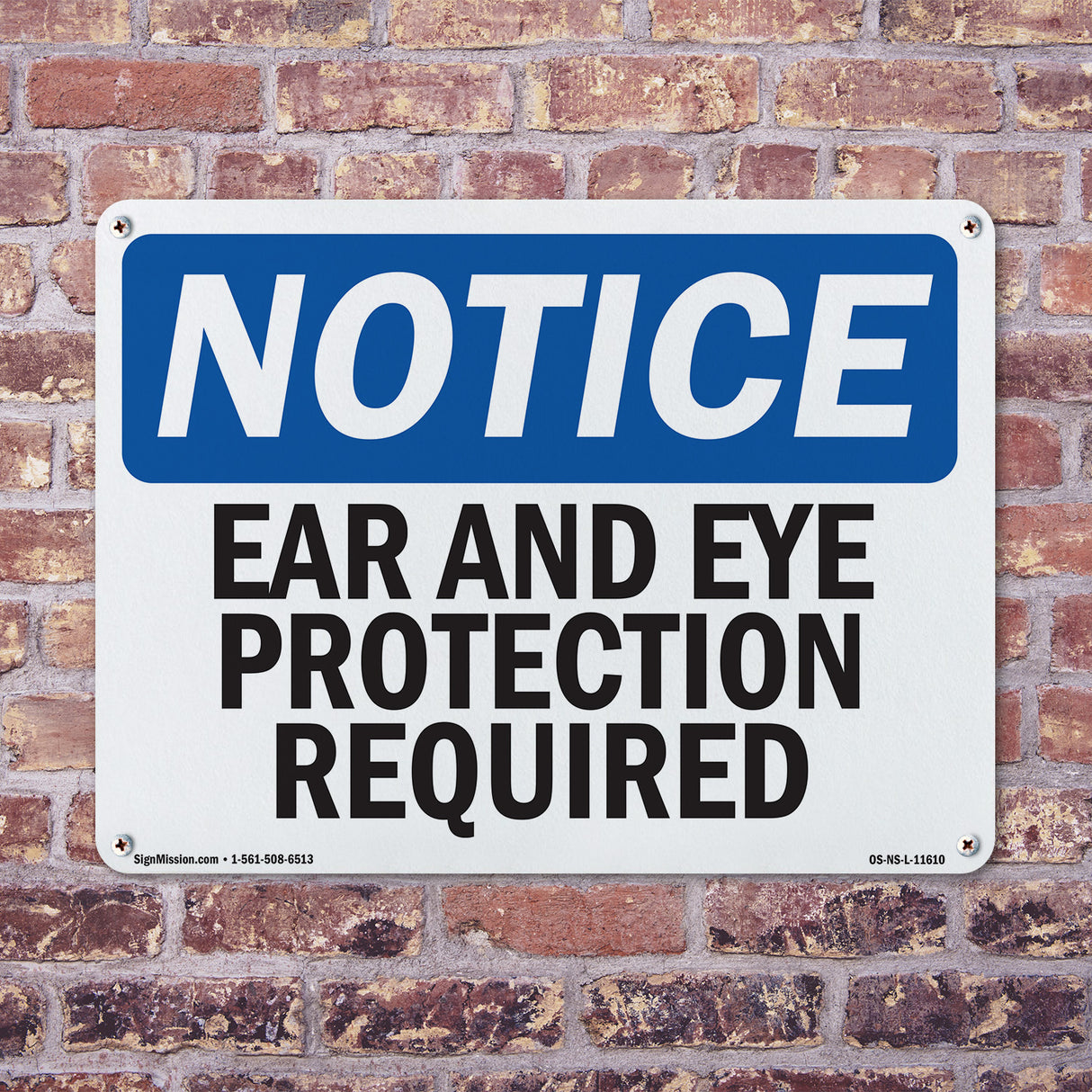 Ear And Eye Protection Required