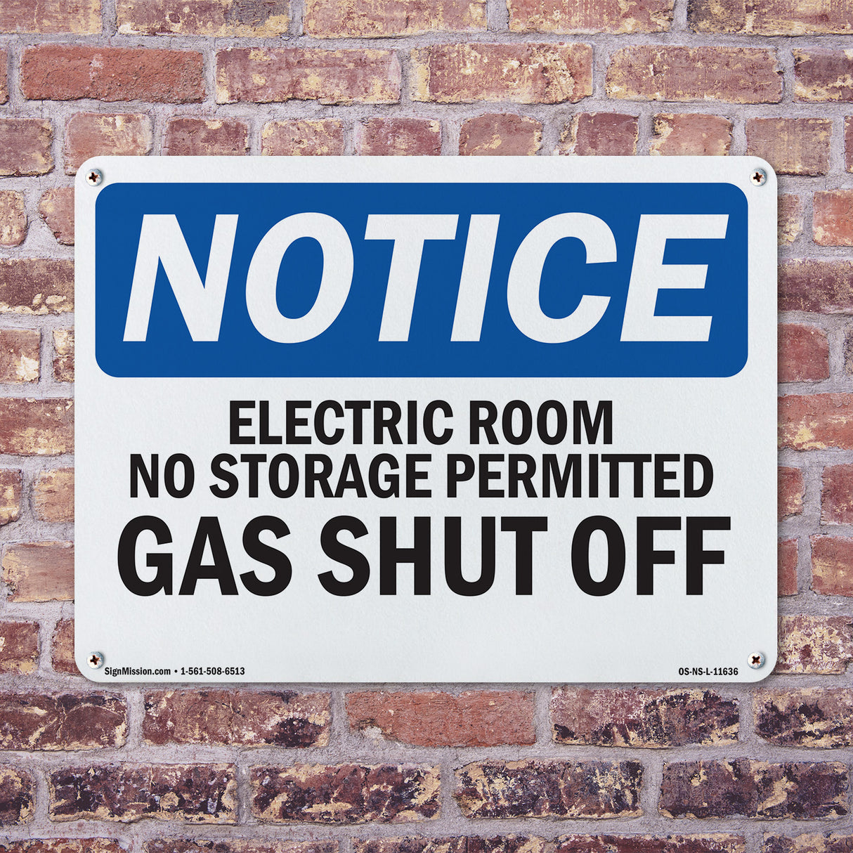 Electric Room No Storage Permitted Gas Shutoff