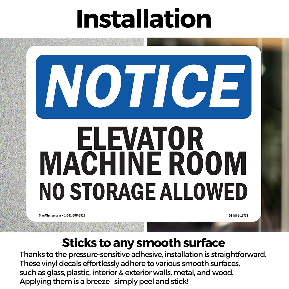 Elevator Machine Room No Storage Allowed