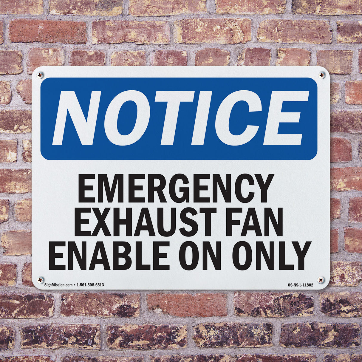 Emergency Exhaust Fan Enable, On Only