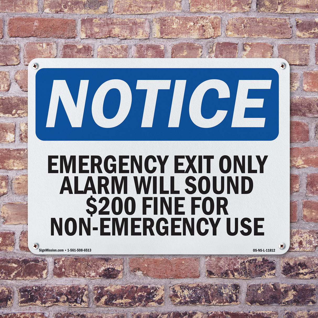 Emergency Exit Only Alarm Will