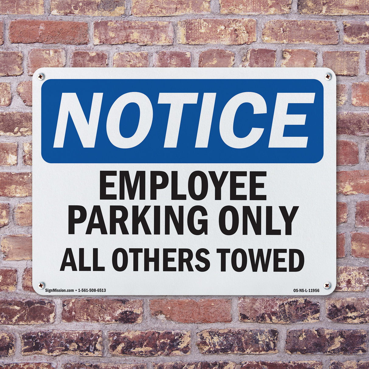 Employee Parking Only All Others Towed