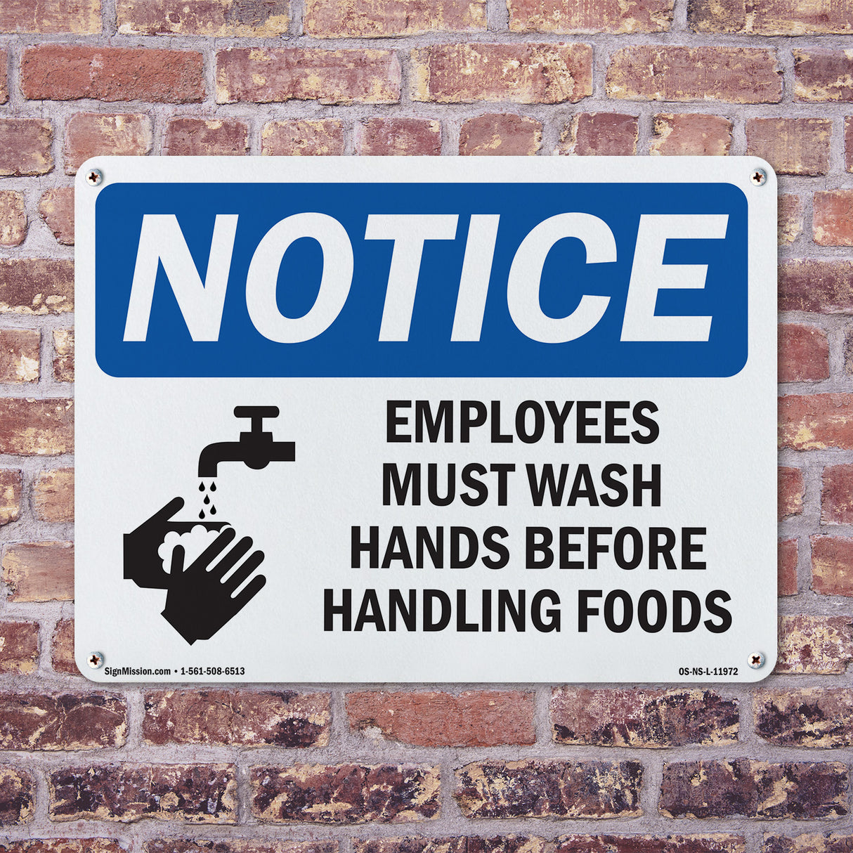 Employees Must Wash Hands Before