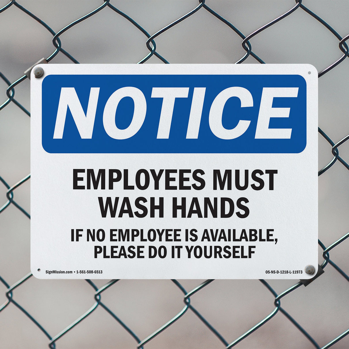 Employees Must Wash Hands If No Employee