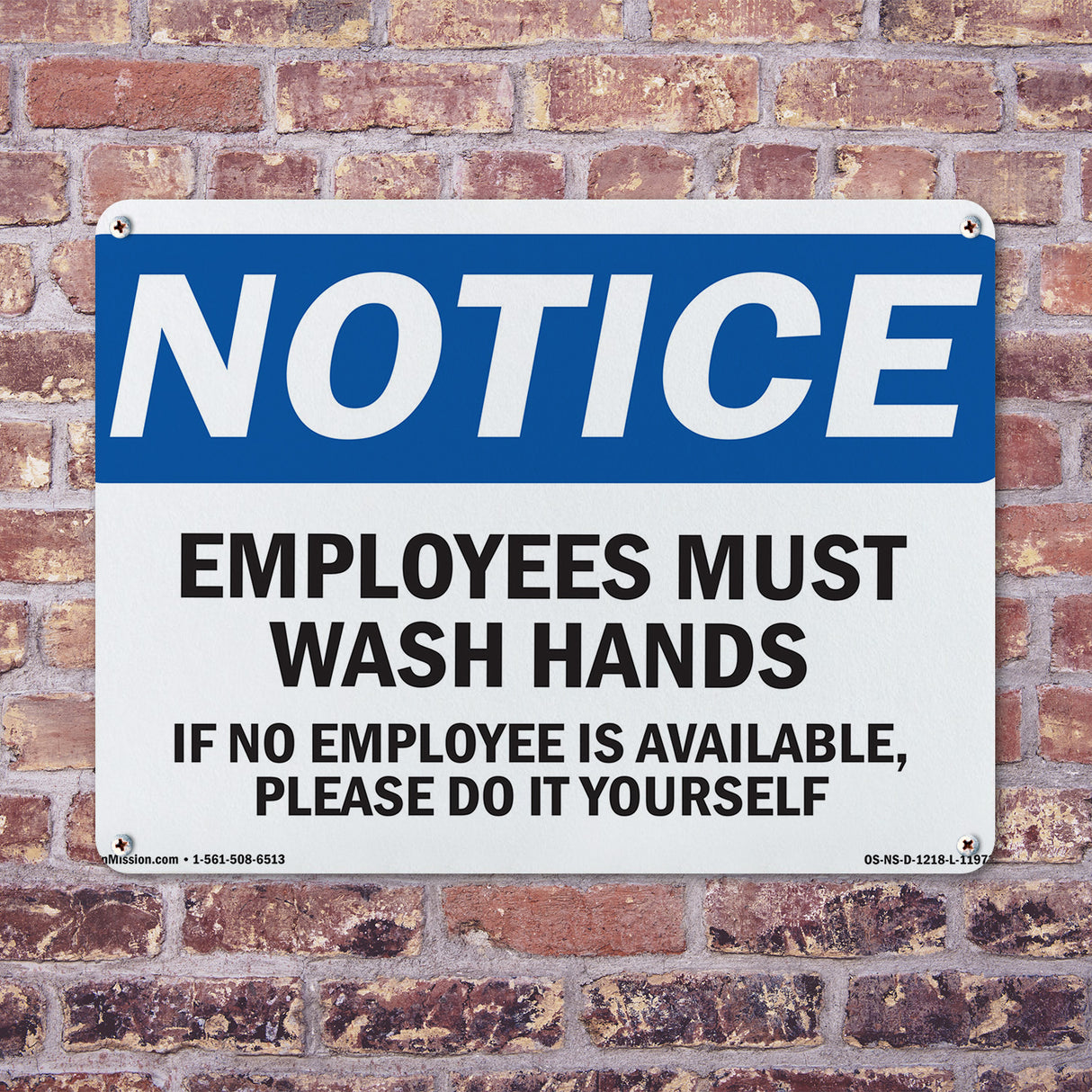 Employees Must Wash Hands If No Employee