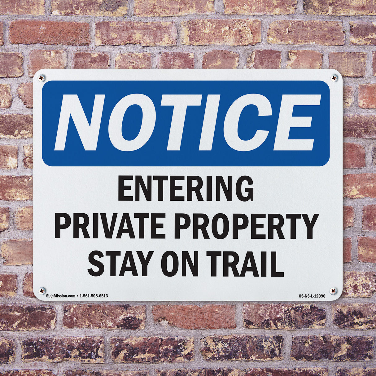 Entering Private Property Stay On Trail