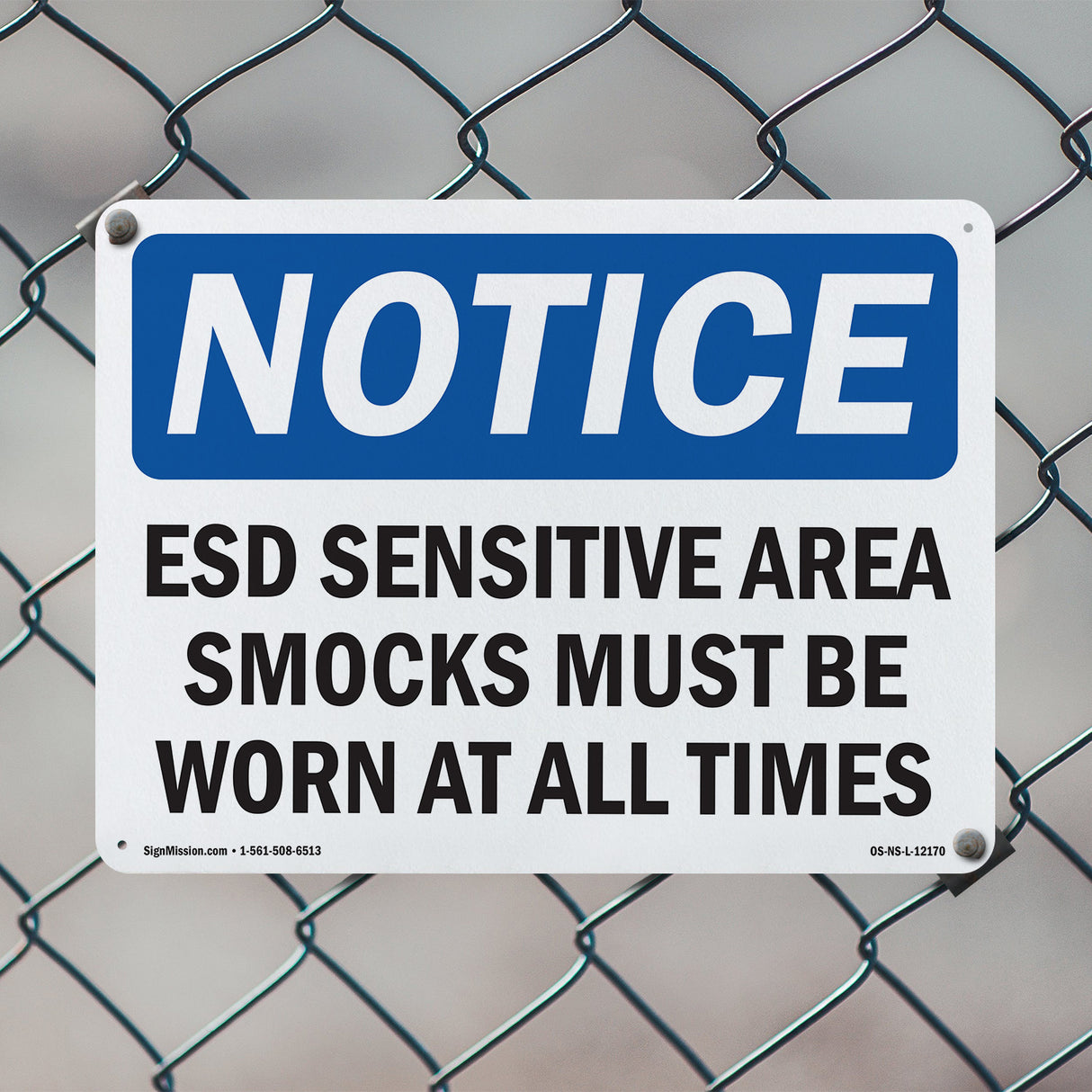 ESD Sensitive Area Smocks Must Be Worn At