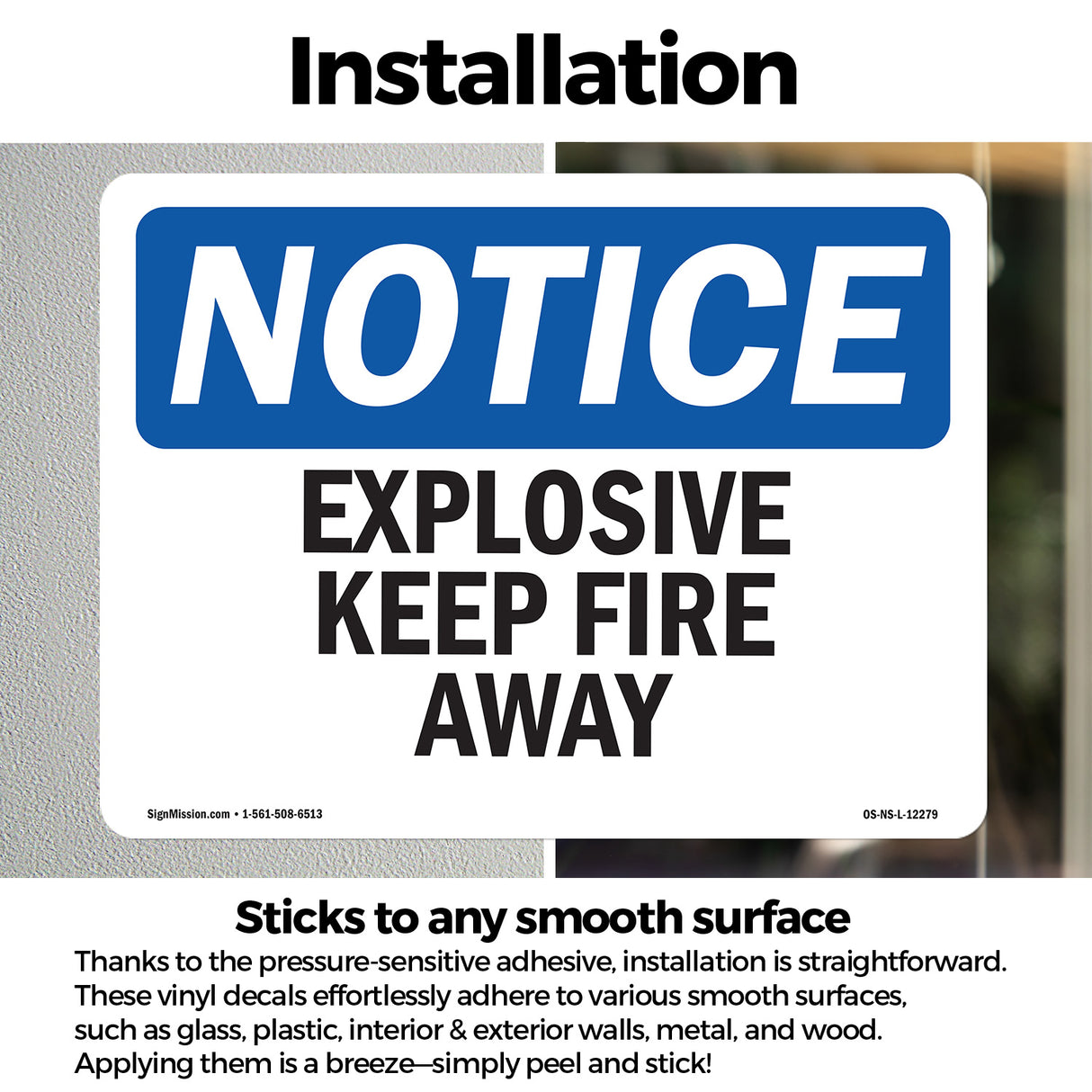 Explosives Keep Fire Away Sign