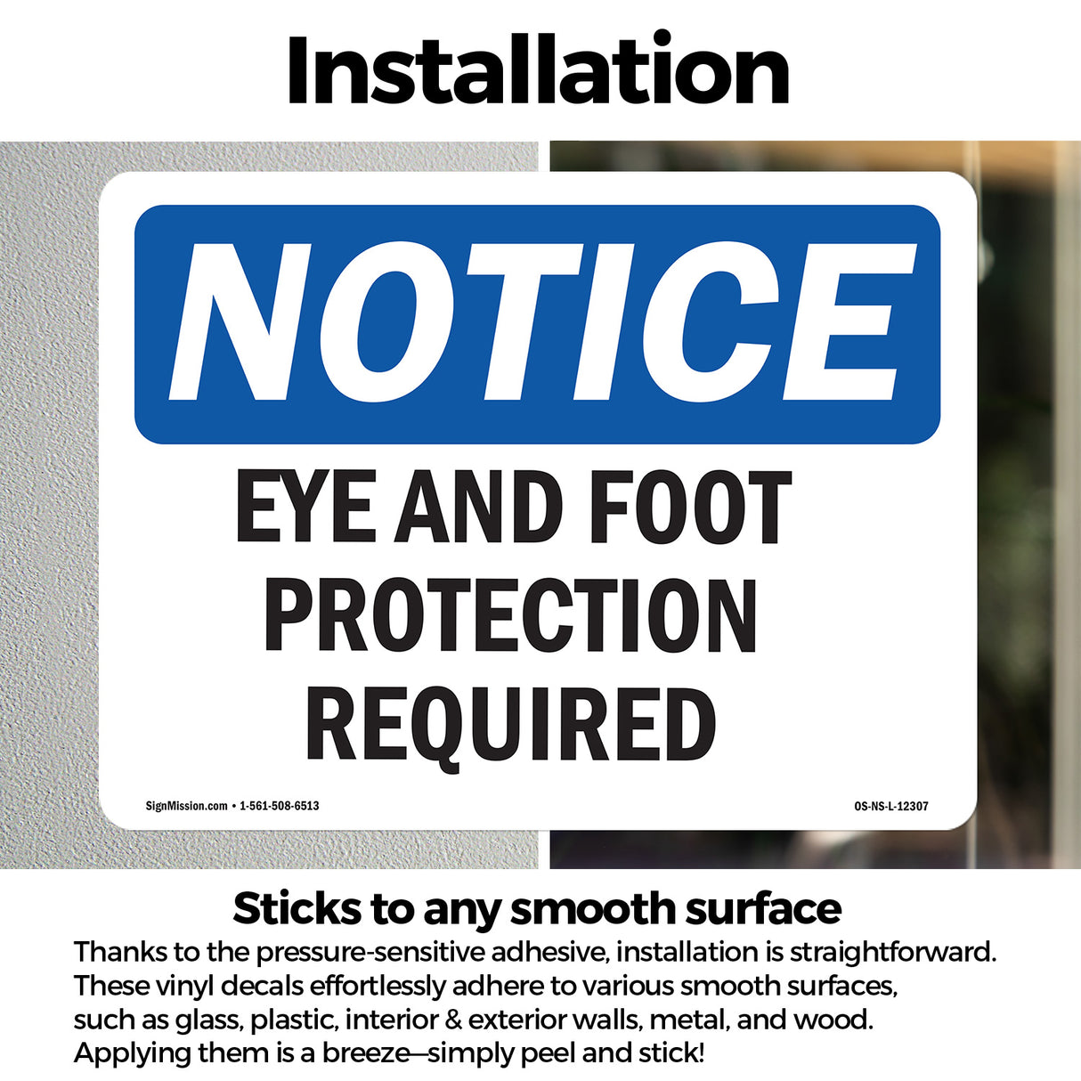 Eye And Foot Protection Required