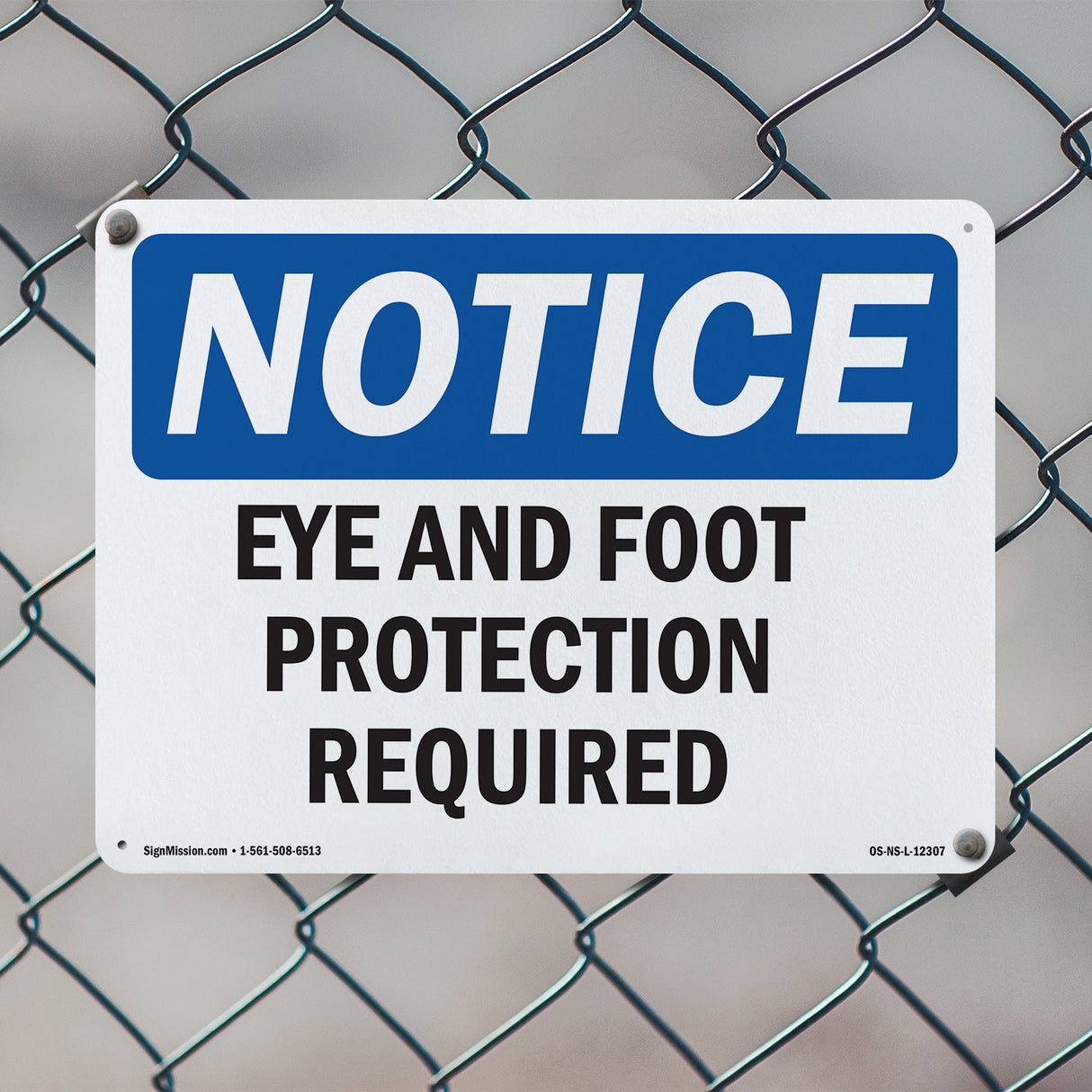 Eye And Foot Protection Required
