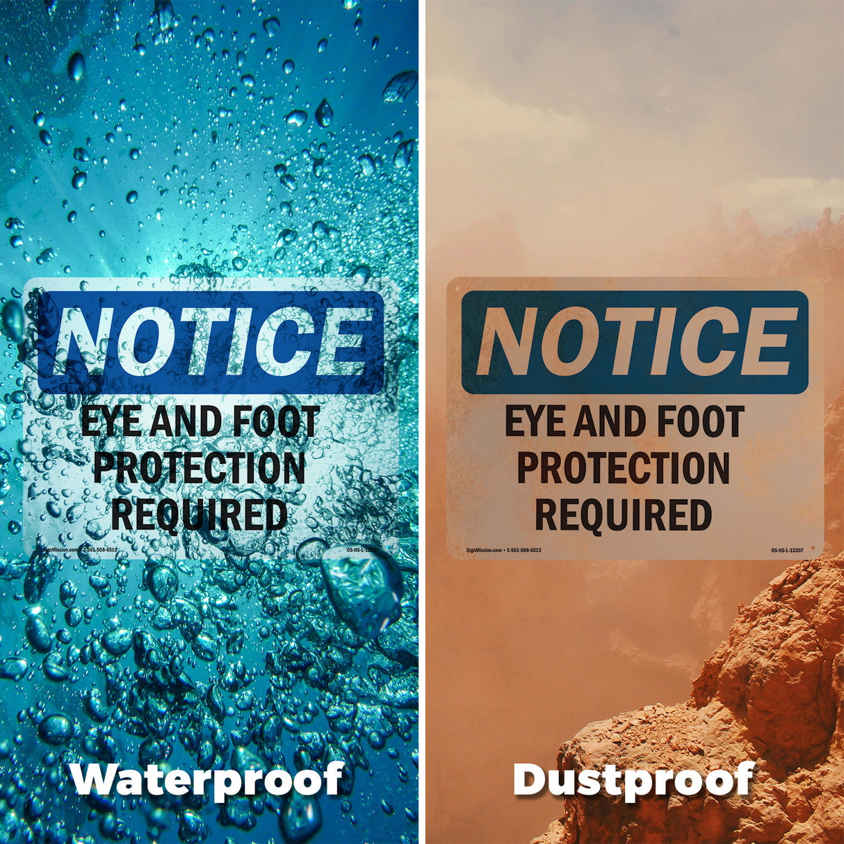 Eye And Foot Protection Required