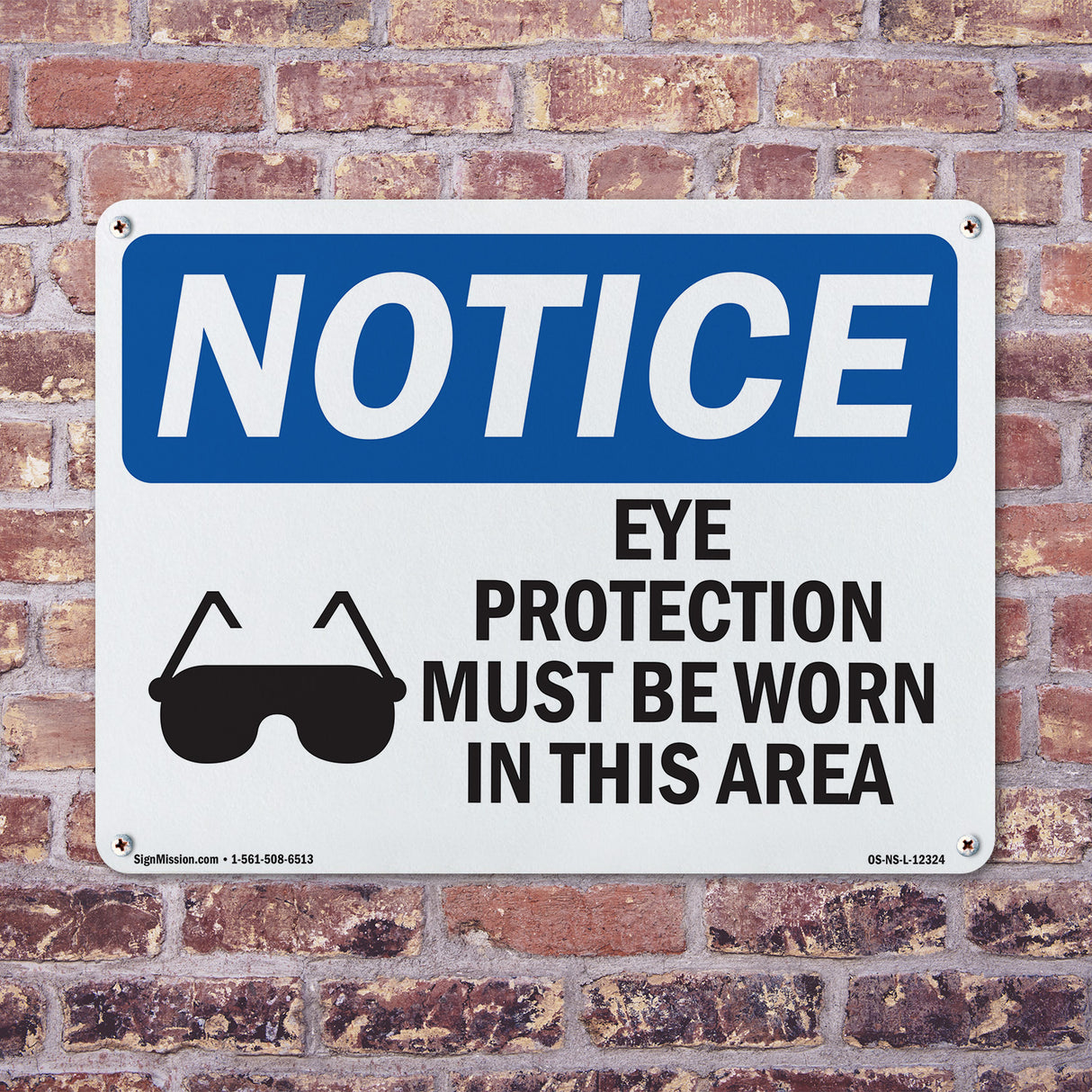 Eye Protection Must Be Worn