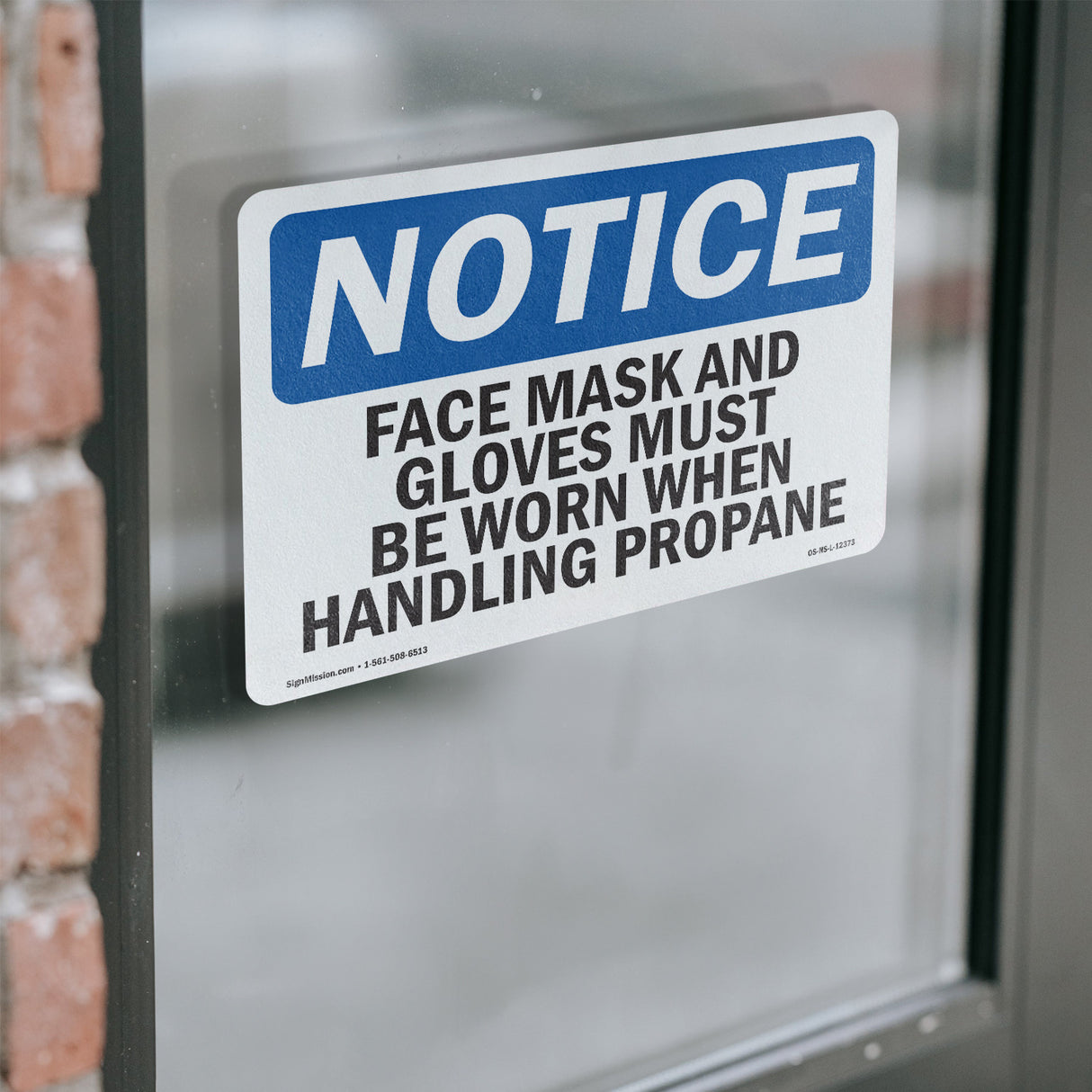 Face Mask And Gloves Must Be Worn When Handling Sign