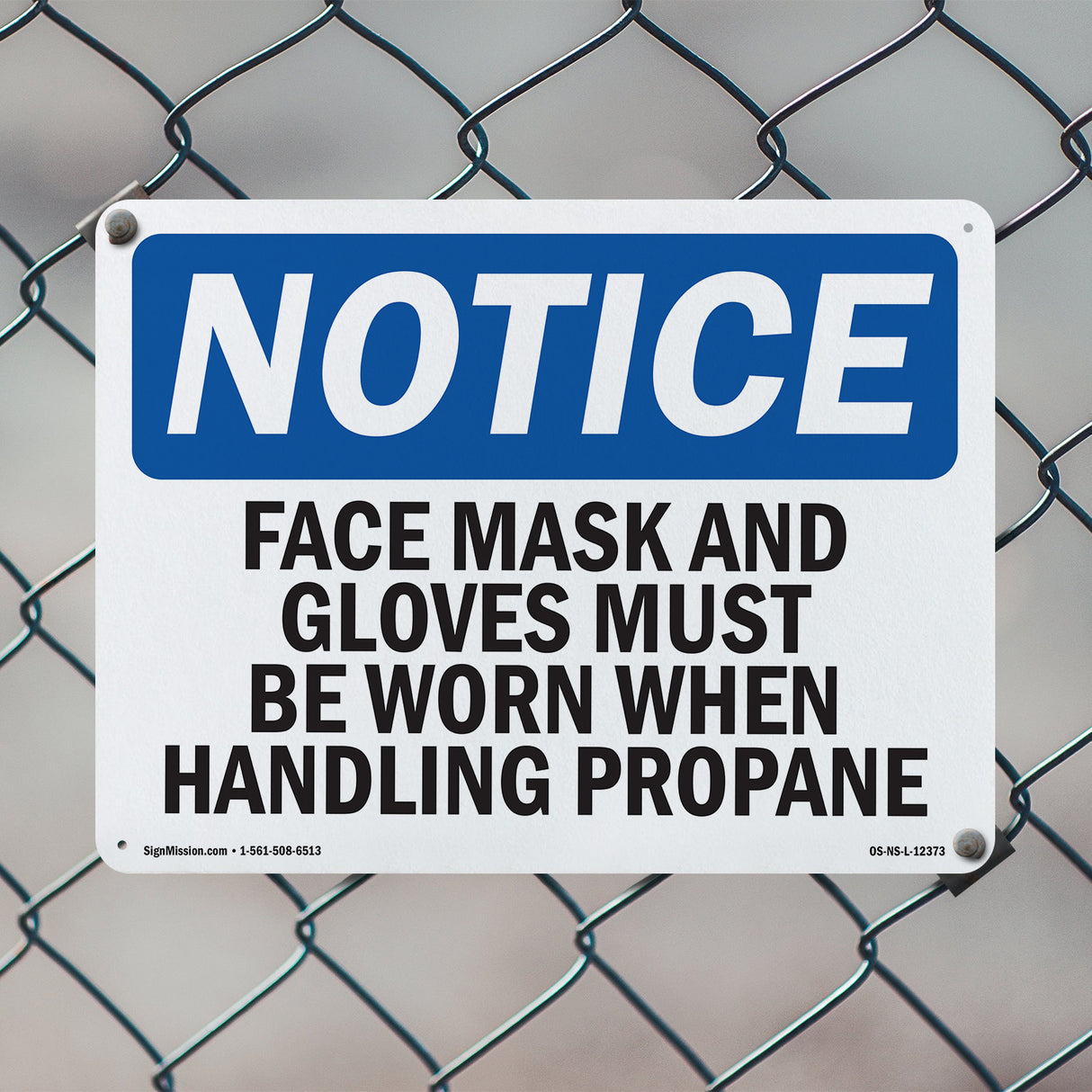 Face Mask And Gloves Must Be Worn When Handling Sign