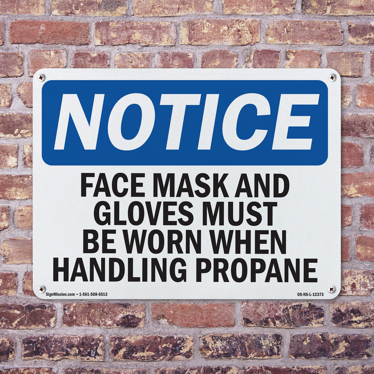 Face Mask And Gloves Must Be Worn When Handling Sign