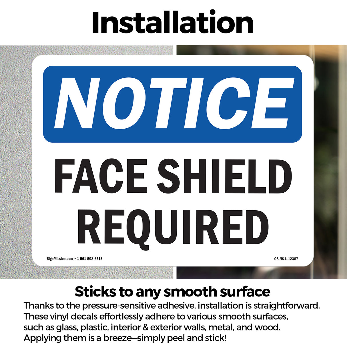 Face Shield Required Sign