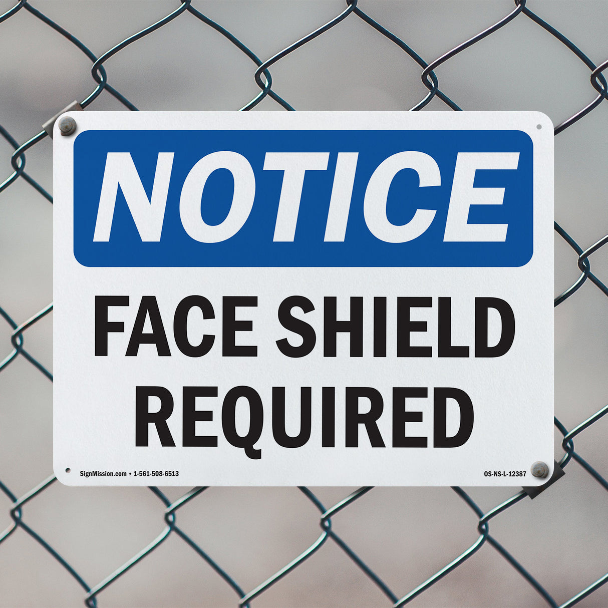 Face Shield Required Sign
