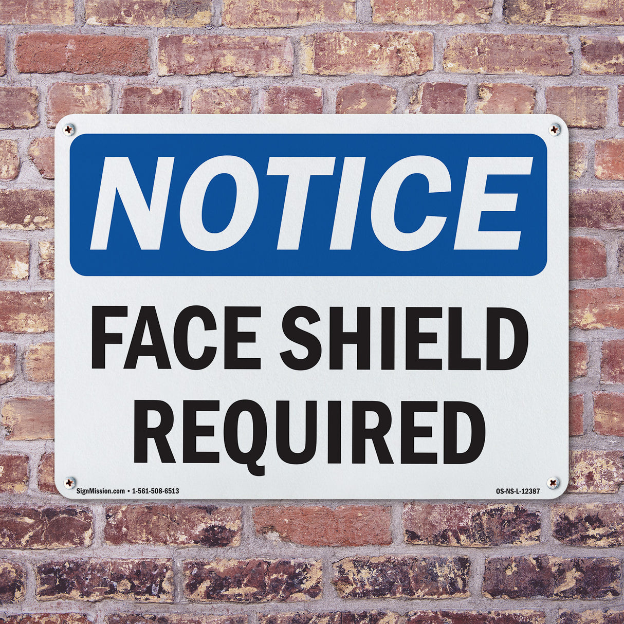 Face Shield Required Sign