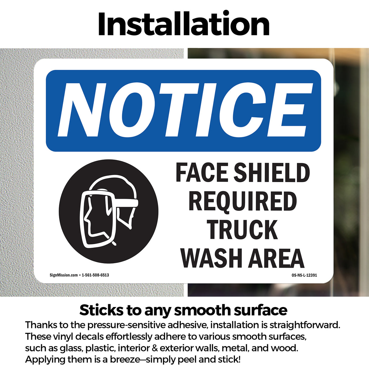 Face Shield Required Truck Wash Area