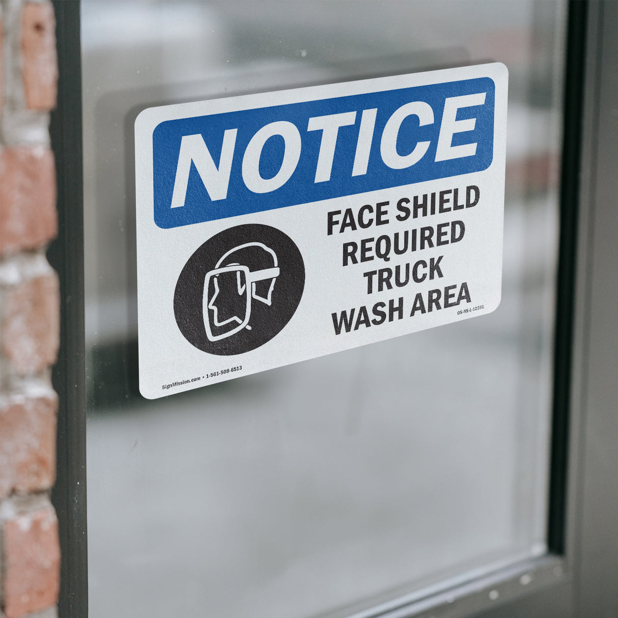 Face Shield Required Truck Wash Area