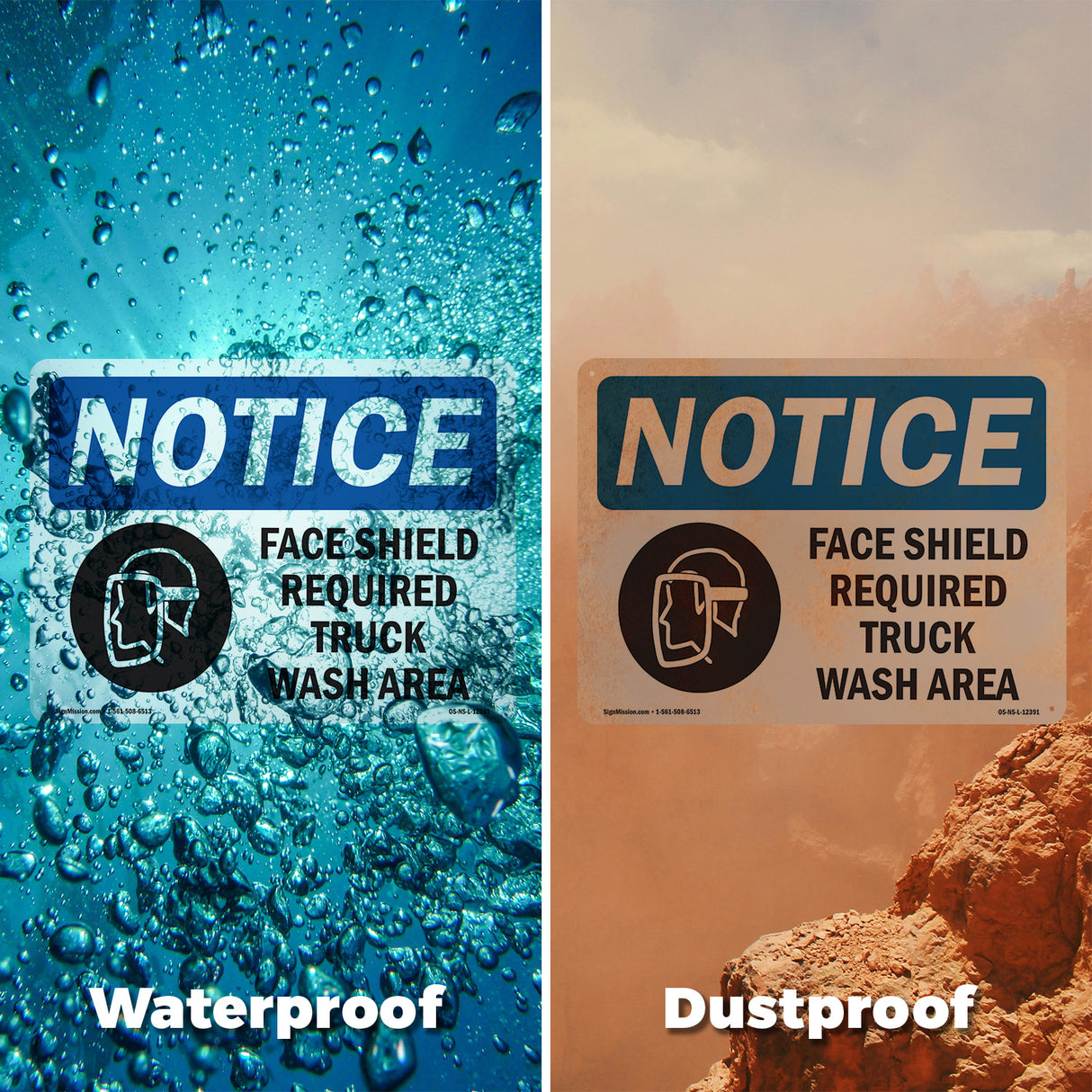 Face Shield Required Truck Wash Area