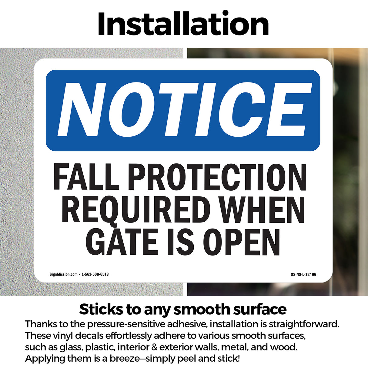 Fall Protection Required When Gate Is Open