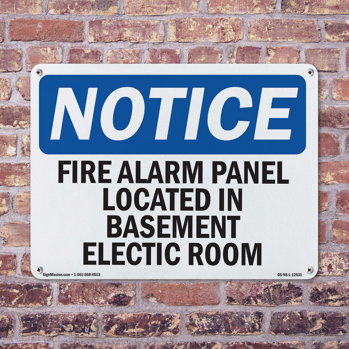 Fire Alarm Panel Located In Basement Electric Room