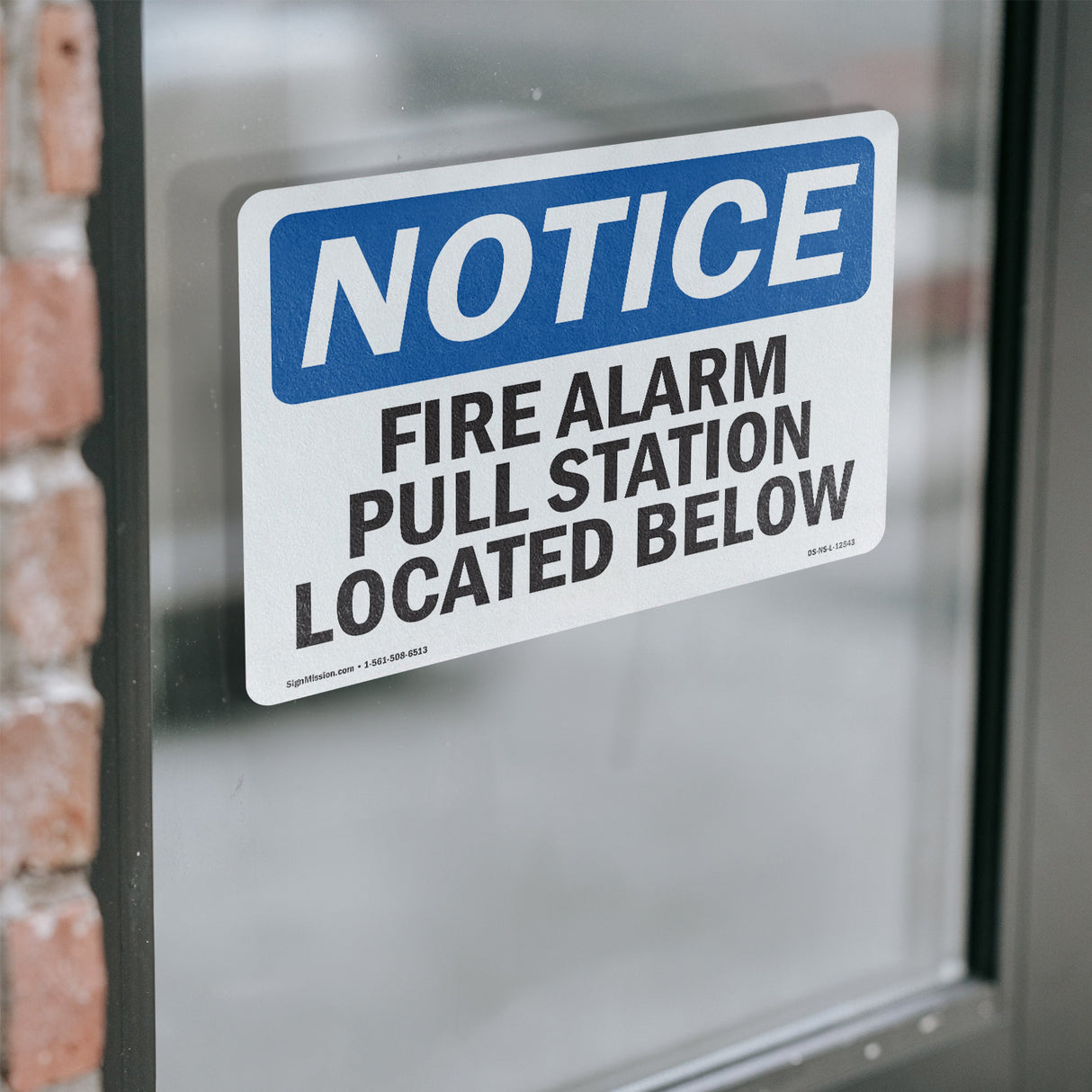 Fire Alarm Pull Station Located Below