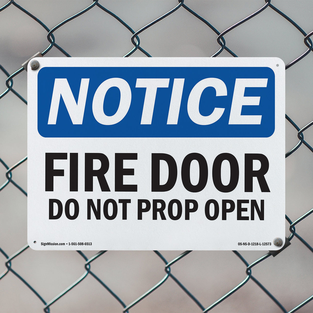 Fire Door Do Not Prop Open Sign