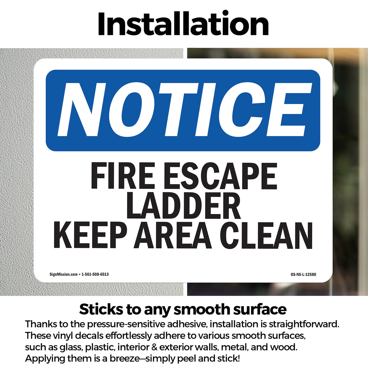 Fire Escape Ladder Keep Area Clear