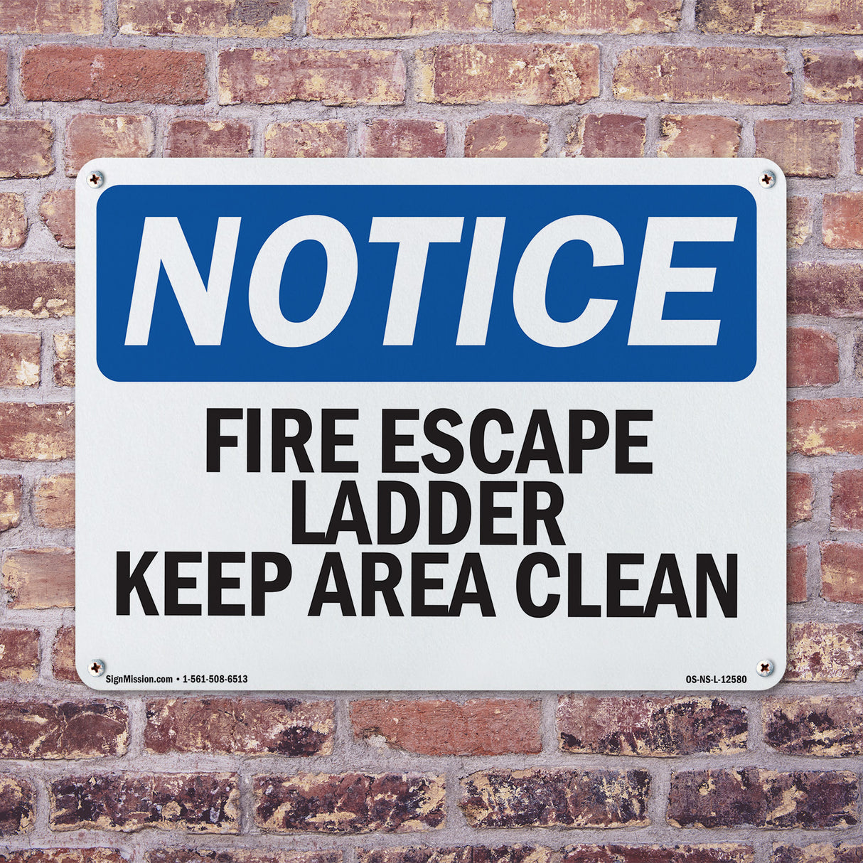 Fire Escape Ladder Keep Area Clear