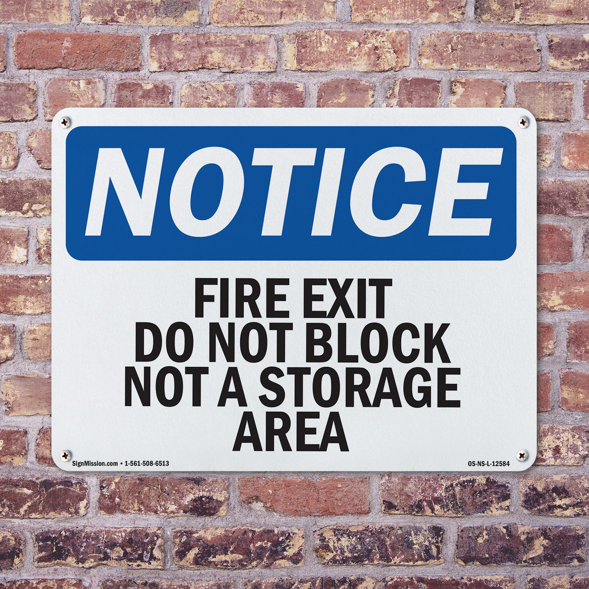 Fire Exit Do Not Block Not A Storage Area