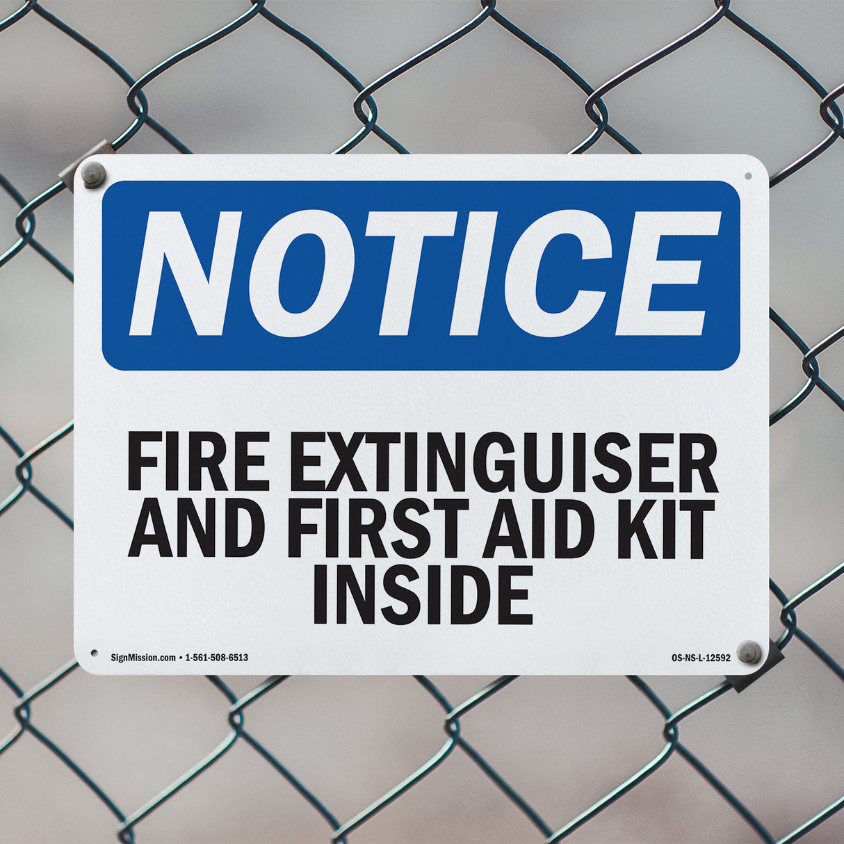 Fire Extinguisher And First Aid Kit Inside