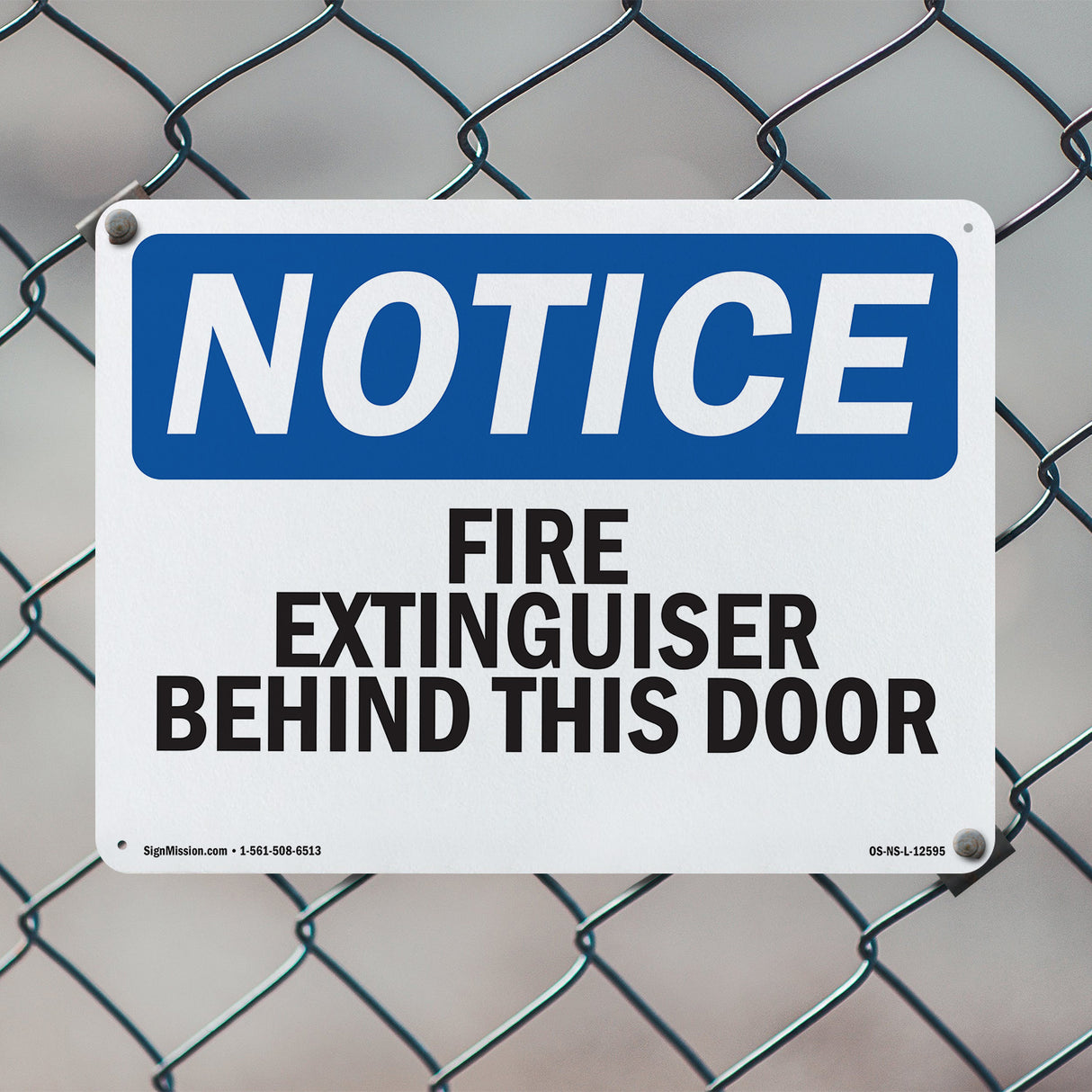 Fire Extinguisher Behind This Door Sign