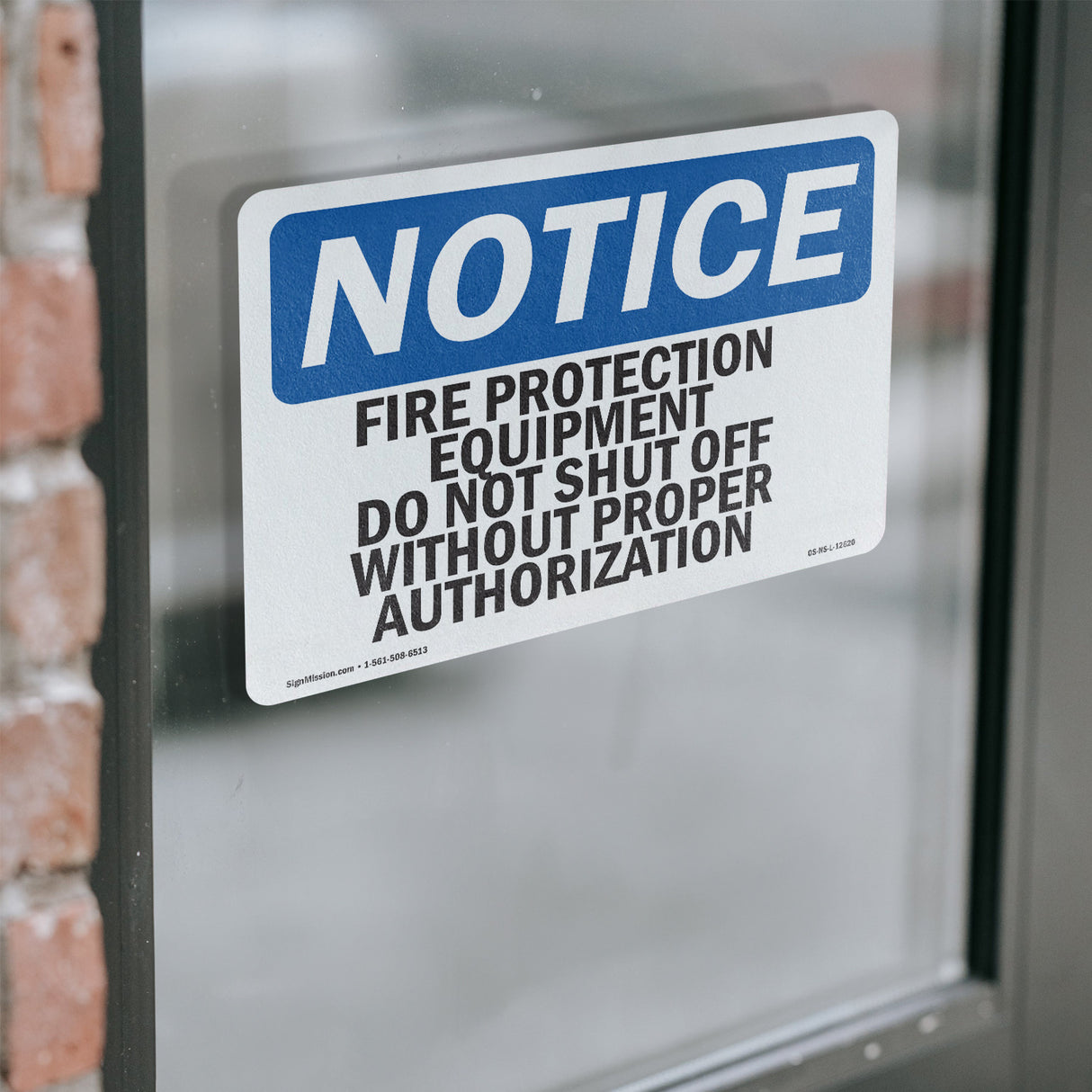 Fire Protection Equipment Do Not Shut Off