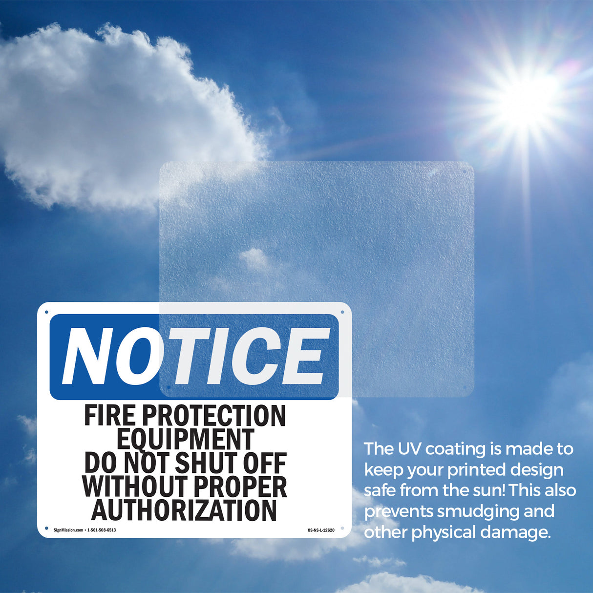 Fire Protection Equipment Do Not Shut Off