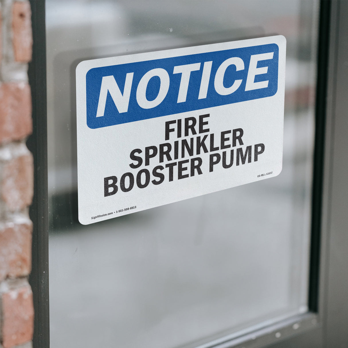 Fire Sprinkler Booster Pump Sign