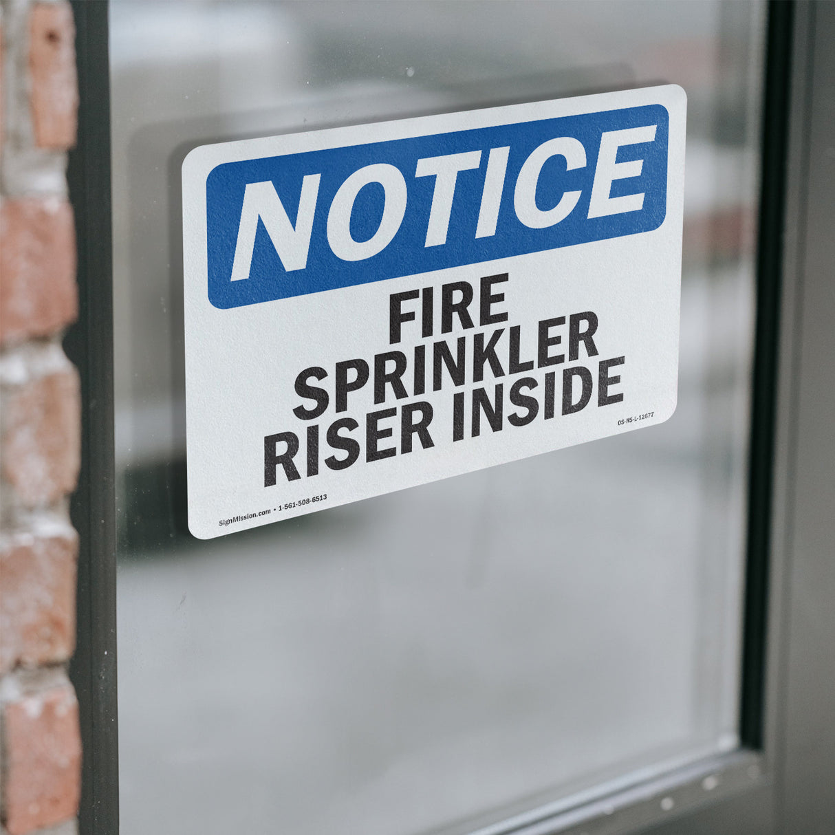 Fire Sprinkler Riser Inside Sign