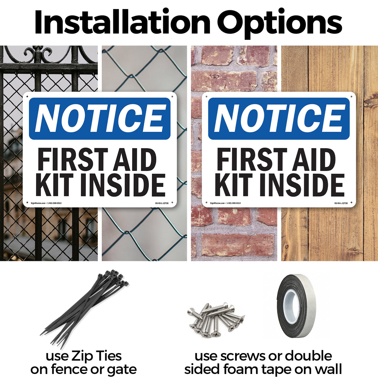 First Aid Kit Inside Sign