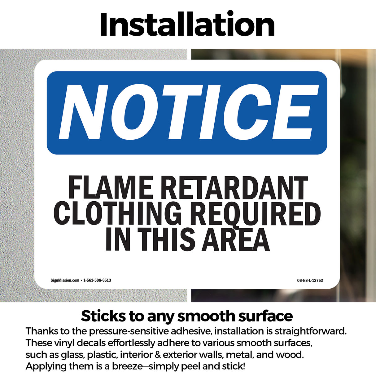 Flame Retardant Clothing Required In This Area
